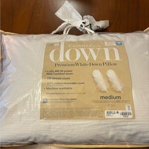 Charter Club Premium White Down Pillow - Medium